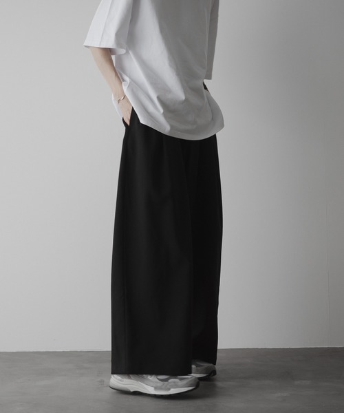 remer(リメール)の「loose S/S maximum wide PT / ルーズマキシマムワイドパンツ(その他パンツ・メンズ・チャコールグレー/サンドベージュ/ブラック・LARGE/MEDIUM/SMALL)」の6枚目の写真