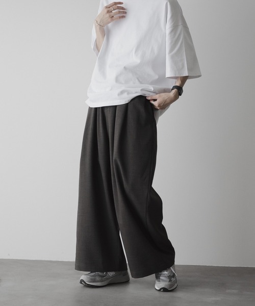 remer(リメール)の「loose S/S maximum wide PT / ルーズマキシマムワイドパンツ(その他パンツ・メンズ・チャコールグレー/サンドベージュ/ブラック・LARGE/MEDIUM/SMALL)」の17枚目の写真