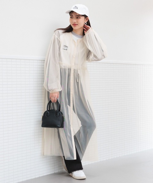 RAGEBLUE（レイジブルー）の「ボリュームスリーブ/チュールシアーギャザーワンピース（ワンピース・レディース・ブラック/ホワイト/ピンク・FREE）」の11枚目の写真