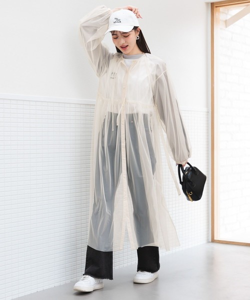 RAGEBLUE（レイジブルー）の「ボリュームスリーブ/チュールシアーギャザーワンピース（ワンピース・レディース・ブラック/ホワイト/ピンク・FREE）」の12枚目の写真