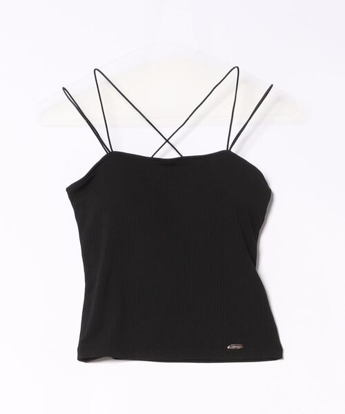 NOMAE（ノーマエ）の「クロスストラップキャミ / カップ付き（キャミソール・レディース・アイボリー/ブラック・FREE）」の8枚目の写真