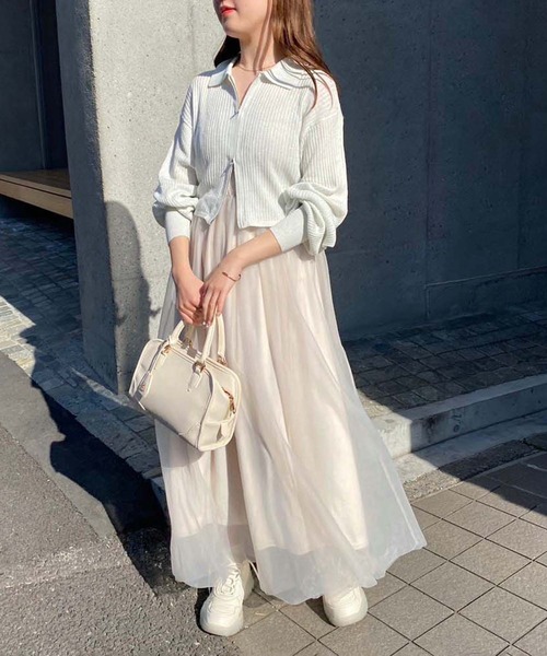 セール】マルチウェイ/ダブルジップニット+ワンピースセット