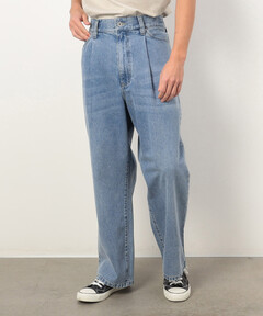 別注】＜upper hights for conte＞タックデニムパンツ UN（デニム
