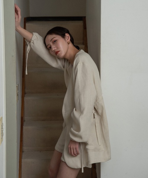 lawgy（ラウジー）の「front button tweed short pants / フロントボタンツイードショートパンツ（その他パンツ・レディース・アイボリー/ベージュ・FREE）」の13枚目の写真