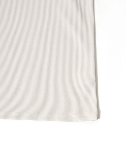 Salong hameu(サロン ハミュー)の「リブニット スクエアネックタンクトップ レディース/吸水速乾/UV対策(タンクトップ・レディース・ブラウン/ライトカーキ/アイボリー/ブラック・M/L)」の8枚目の写真