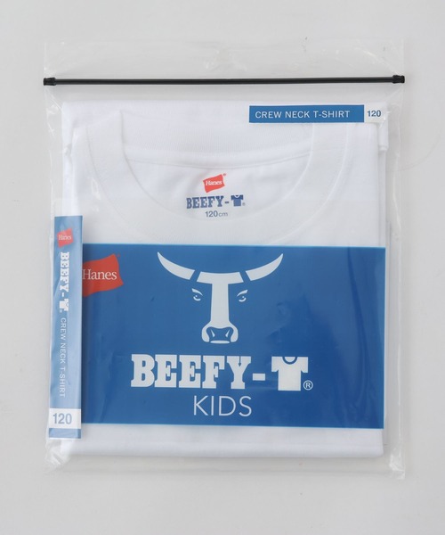 HANES(ヘインズ)の「【Hanes(ヘインズ)】BEEFY-Tシャツ(KIDS)(Tシャツ/カットソー・キッズ・ネイビー/ブラック/グレー/ホワイト・160cm/140cm/120cm/100cm)」の16枚目の写真