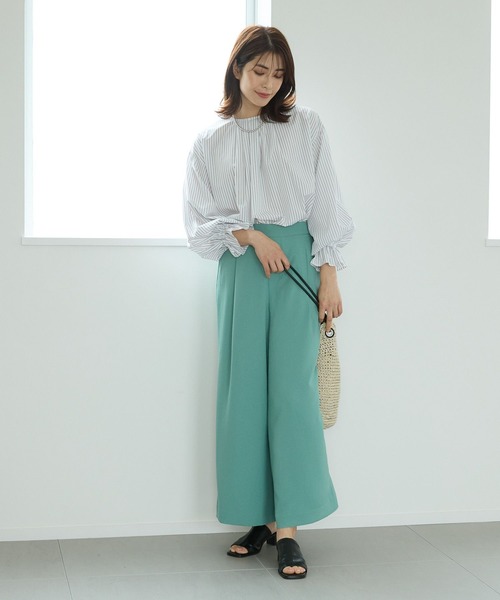 Elura（エルーラ）の「アイロンいらず2WAYブラウス（シャツ/ブラウス・レディース・ライトブルー/ホワイト/ホワイト系その他5・LARGE/MEDIUM）」の18枚目の写真