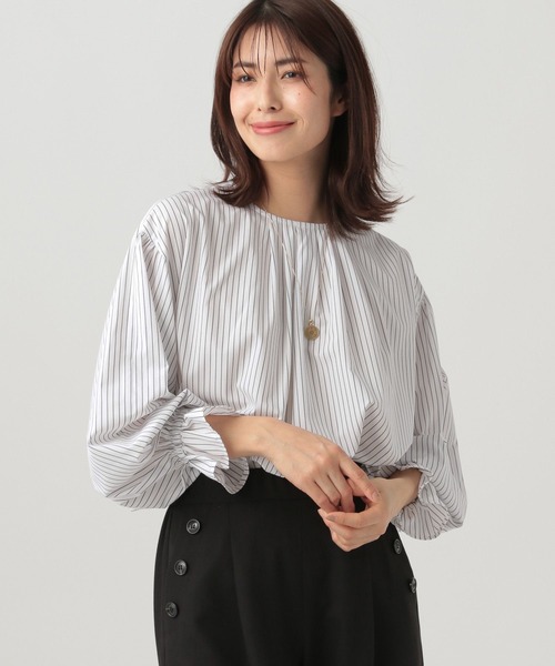 Elura（エルーラ）の「アイロンいらず2WAYブラウス（シャツ/ブラウス・レディース・ライトブルー/ホワイト/ホワイト系その他5・LARGE/MEDIUM）」の16枚目の写真