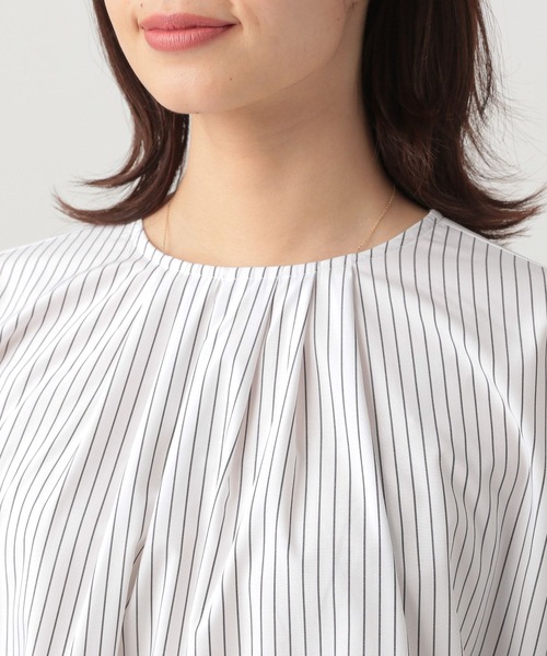 Elura（エルーラ）の「アイロンいらず2WAYブラウス（シャツ/ブラウス・レディース・ライトブルー/ホワイト/ホワイト系その他5・LARGE/MEDIUM）」の8枚目の写真