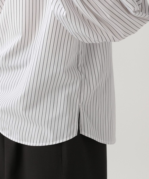 Elura（エルーラ）の「アイロンいらず2WAYブラウス（シャツ/ブラウス・レディース・ライトブルー/ホワイト/ホワイト系その他5・LARGE/MEDIUM）」の6枚目の写真