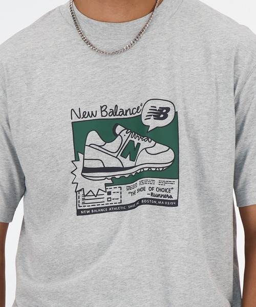 NEW BALANCE(ニューバランス)の「New Balance Ad リラックス ショートスリーブTシャツ(Tシャツ/カットソー・メンズ・ブラック/ライトグレー/オフホワイト・XX-LARGE/X-LARGE/LARGE/MEDIUM/SMALL)」の18枚目の写真