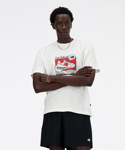 NEW BALANCE(ニューバランス)の「New Balance Ad リラックス ショートスリーブTシャツ(Tシャツ/カットソー・メンズ・ブラック/ライトグレー/オフホワイト・XX-LARGE/X-LARGE/LARGE/MEDIUM/SMALL)」の16枚目の写真