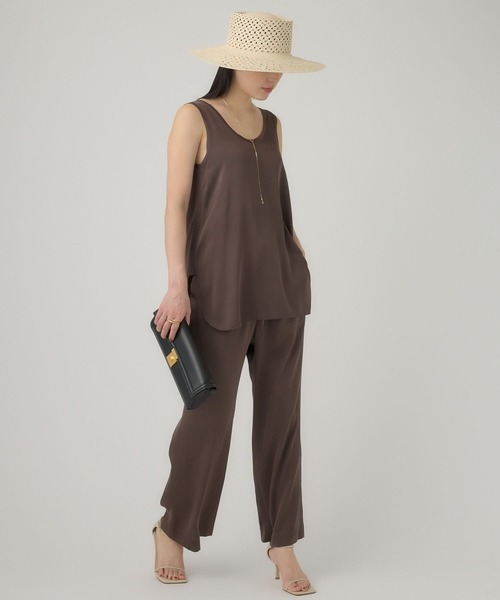 Chaos(カオス)の「Chaos(カオス)/【新色登場】シルシャーパンツ ◆セットアップ可◆(その他パンツ・レディース・サックスブルー/ブラウン/ブラック/ベージュ/ミント/ダークブラウン/パープル・FREE)」の4枚目の写真