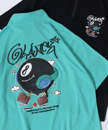 SITRY（シトリー）の「Foam Print Half Zip Shirt/発泡バックプリント オーバーサイズ ハーフジップ 半袖Tシャツ レディース メンズ 接触冷感（Tシャツ/カットソー・メンズ）」