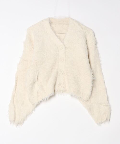 byYOUANCE(バイユアンス)の「ボリュームフェザーショートカーディガン(カーディガン/ボレロ・レディース・アイボリー/ライトグレー/イエロー・FREE)」の17枚目の写真
