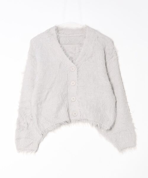 byYOUANCE(バイユアンス)の「ボリュームフェザーショートカーディガン(カーディガン/ボレロ・レディース・アイボリー/ライトグレー/イエロー・FREE)」の18枚目の写真
