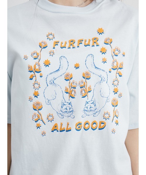 FURFUR（ファーファー）の「ALL GOOD CAT Tシャツ（Tシャツ/カットソー・レディース・ブラック/ライトブルー/ホワイト/ピンク/レッド・0/2）」の18枚目の写真