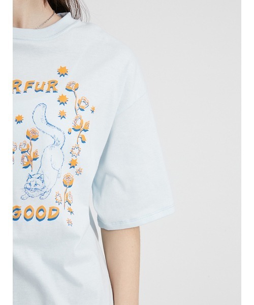 FURFUR（ファーファー）の「ALL GOOD CAT Tシャツ（Tシャツ/カットソー・レディース・ブラック/ライトブルー/ホワイト/ピンク/レッド・0/2）」の20枚目の写真
