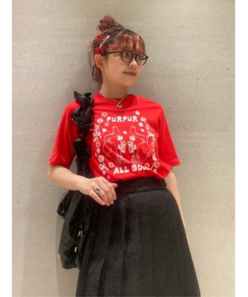 FUR FUR ファーファー　バックプリーツ Tシャツ FURFUR（ファーファー）の「ALL GOOD CAT Tシャツ（Tシャツ