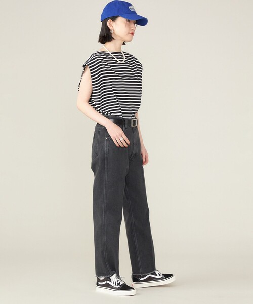 SHIPS（シップス）の「SHIPS NINE CASE:スリーブレス ボーダー TEE（タンクトップ・レディース・ブルー/ブラック・ONE SIZE）」の6枚目の写真