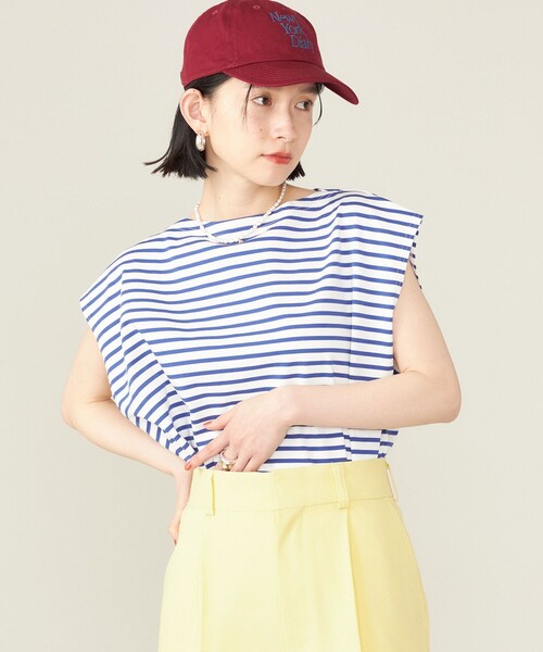 SHIPS（シップス）の「SHIPS NINE CASE:スリーブレス ボーダー TEE（タンクトップ・レディース・ブルー/ブラック・ONE SIZE）」の11枚目の写真