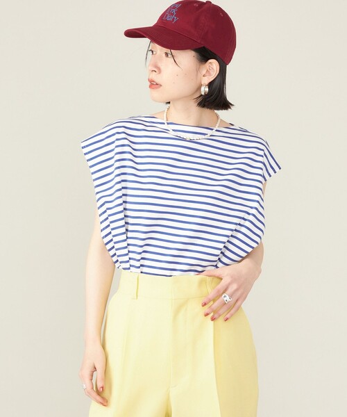 SHIPS（シップス）の「SHIPS NINE CASE:スリーブレス ボーダー TEE（タンクトップ・レディース・ブルー/ブラック・ONE SIZE）」の13枚目の写真