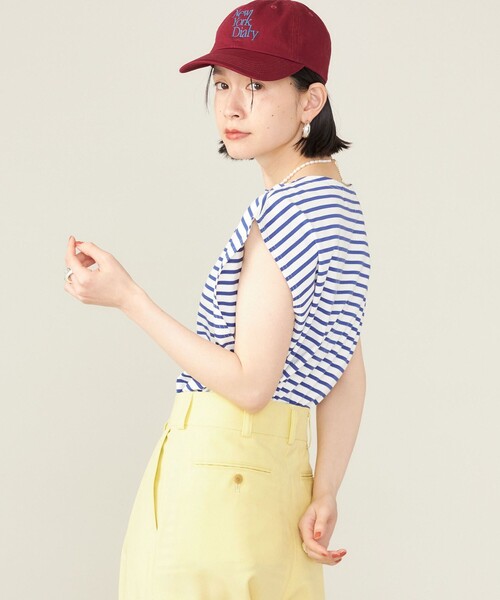 SHIPS（シップス）の「SHIPS NINE CASE:スリーブレス ボーダー TEE（タンクトップ・レディース・ブルー/ブラック・ONE SIZE）」の14枚目の写真