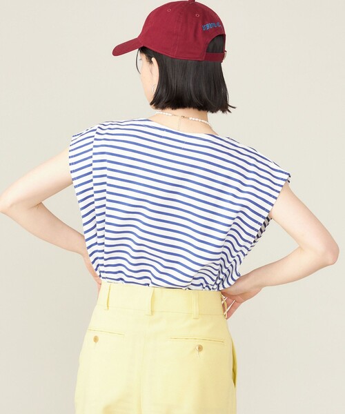 SHIPS（シップス）の「SHIPS NINE CASE:スリーブレス ボーダー TEE（タンクトップ・レディース・ブルー/ブラック・ONE SIZE）」の16枚目の写真