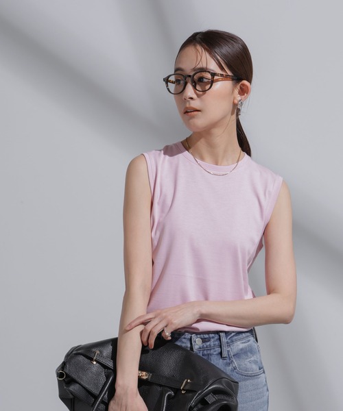 NANO universe(ナノユニバース)の「Anti Soaked(R) 汗染み防止 カラフルノースリTシャツ(Tシャツ/カットソー・レディース・ブルー/ライトピンク/ライム/レッド系その他3/ラベンダー・S/M)」の4枚目の写真