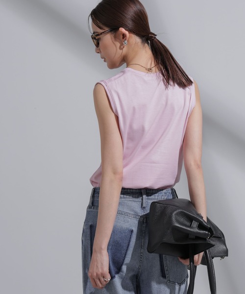 NANO universe(ナノユニバース)の「Anti Soaked(R) 汗染み防止 カラフルノースリTシャツ(Tシャツ/カットソー・レディース・ブルー/ライトピンク/ライム/レッド系その他3/ラベンダー・S/M)」の14枚目の写真