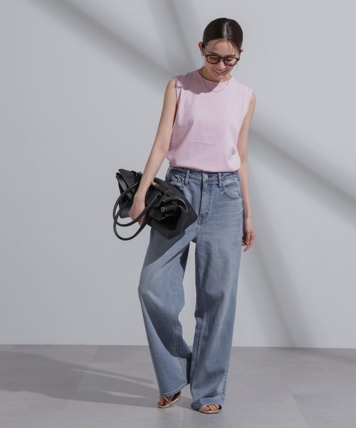 NANO universe(ナノユニバース)の「Anti Soaked(R) 汗染み防止 カラフルノースリTシャツ(Tシャツ/カットソー・レディース・ブルー/ライトピンク/ライム/レッド系その他3/ラベンダー・S/M)」の16枚目の写真