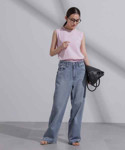 NANO universe(ナノユニバース)の「Anti Soaked(R) 汗染み防止 カラフルノースリTシャツ(Tシャツ/カットソー・レディース・ブルー/ライトピンク/ライム/レッド系その他3/ラベンダー・S/M)」の19枚目の写真