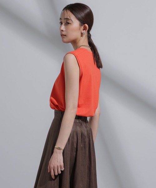 NANO universe(ナノユニバース)の「Anti Soaked(R) 汗染み防止 カラフルノースリTシャツ(Tシャツ/カットソー・レディース・ブルー/ライトピンク/ライム/レッド系その他3/ラベンダー・S/M)」の22枚目の写真