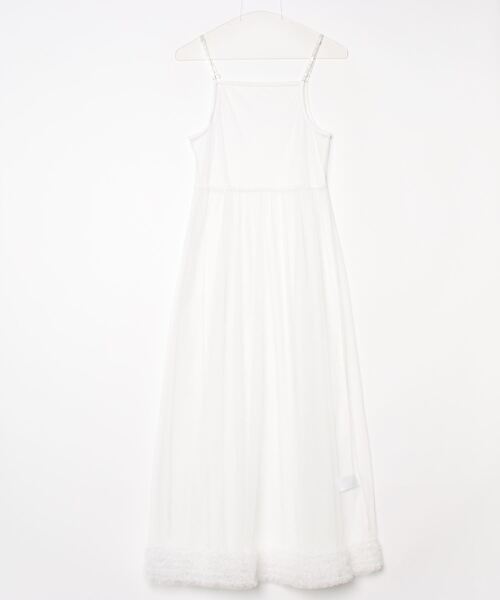 Per sist ence(パーシエンス)の「裾フリル チュールレイヤードキャミワンピース(ワンピース・レディース・ブラック/グレー/オフホワイト・FREE)」の19枚目の写真