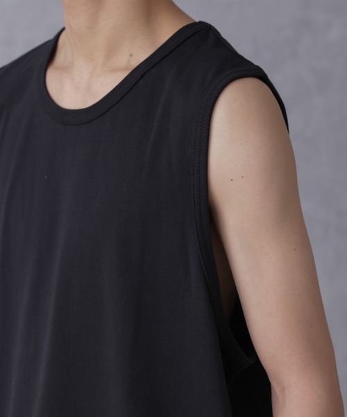 NANO universe（ナノユニバース）の「オーガニックコットンラウンドタンクトップ（タンクトップ・メンズ・ブラック/ホワイト・S/M/L/XL）」の17枚目の写真