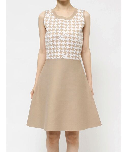 ♡SALE♡レア❤️1点物❣️千鳥柄ワンピコート CALNAMUR ワンピース 千鳥柄ニットワンピース : ZOZOTOWN Yahoo