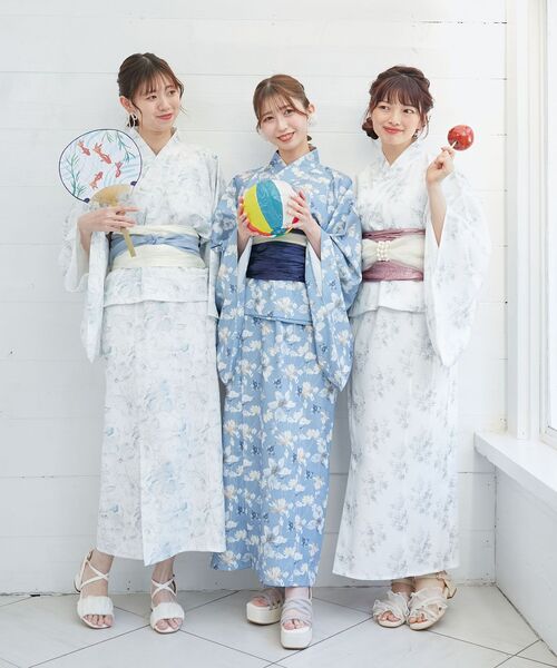 MAJESTIC LEGON（マジェスティックレゴン）の「ワンピでも着れる2WAY浴衣（浴衣・レディース・ホワイト系その他2/ブルー系その他2/ピンク系その他2・MEDIUM）」の4枚目の写真