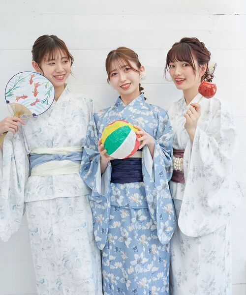 MAJESTIC LEGON（マジェスティックレゴン）の「ワンピでも着れる2WAY浴衣（浴衣・レディース・ホワイト系その他2/ブルー系その他2/ピンク系その他2・MEDIUM）」の5枚目の写真