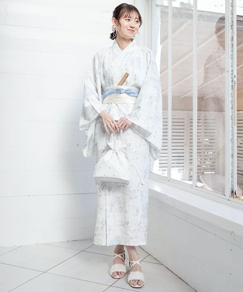 MAJESTIC LEGON（マジェスティックレゴン）の「ワンピでも着れる2WAY浴衣（浴衣・レディース・ホワイト系その他2/ブルー系その他2/ピンク系その他2・MEDIUM）」の6枚目の写真