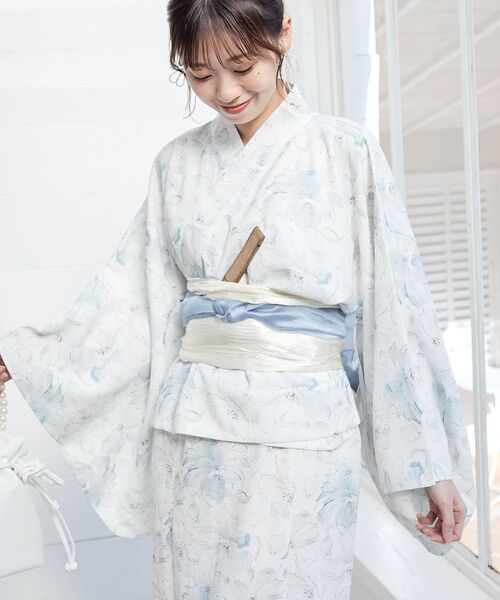 MAJESTIC LEGON（マジェスティックレゴン）の「ワンピでも着れる2WAY浴衣（浴衣・レディース・ホワイト系その他2/ブルー系その他2/ピンク系その他2・MEDIUM）」の10枚目の写真
