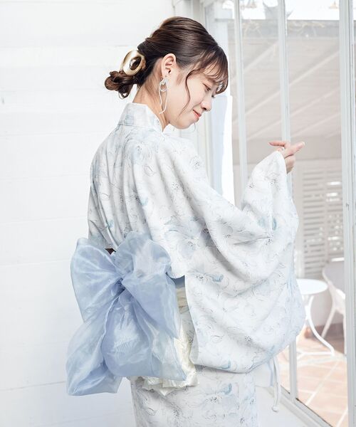 MAJESTIC LEGON（マジェスティックレゴン）の「ワンピでも着れる2WAY浴衣（浴衣・レディース・ホワイト系その他2/ブルー系その他2/ピンク系その他2・MEDIUM）」の11枚目の写真