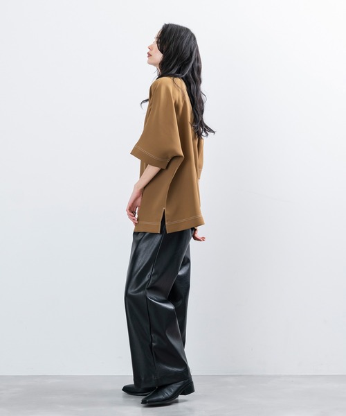 seyto サイズ1 / ヴィンテージライクフェイクレザーフレアパンツ seyto（セイト）の「Vintage like fake leather flare pants