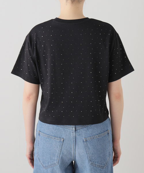 スピックアンドスパン　汗ジミ防止 / コクーンシルエットTシャツ　新品　黒 セール】汗ジミ防止 / コクーンシルエットTシャツ（Tシャツ