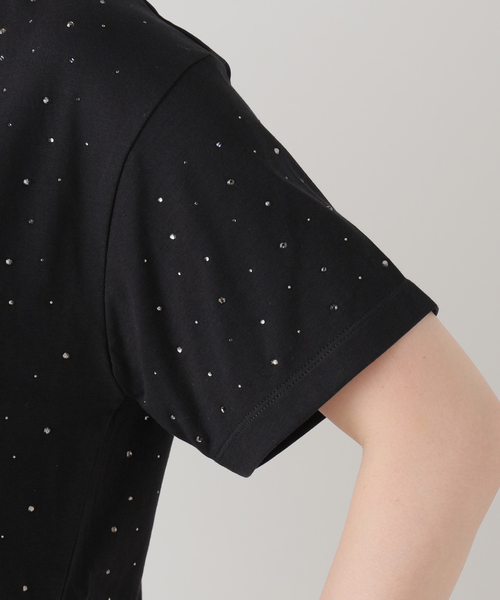 スピックアンドスパン　汗ジミ防止 / コクーンシルエットTシャツ　新品　黒 Spick & Span｜汗ジミ防止 / コクーンシルエットTシャツ