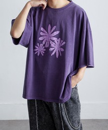 Nilway（ニルウェイ）の「ピグメントプリント オーバーサイズ 半袖 Tシャツ / ヴィンテージ デザイン ピグメント 半袖 プリントTシャツ（Tシャツ/カットソー）」