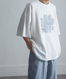 ピグメントプリント オーバーサイズ 半袖 Tシャツ / ヴィンテージ デザイン ピグメント 半袖 プリントTシャツ