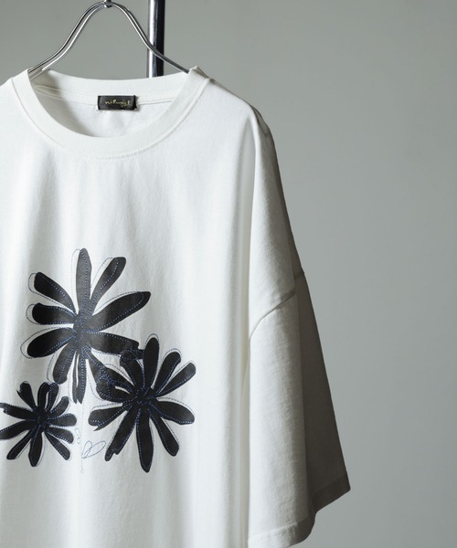 NILWAY(ニルウェイ)の「ピグメントプリント オーバーサイズ 半袖 Tシャツ / ヴィンテージ デザイン ピグメント 半袖 プリントTシャツ(Tシャツ/カットソー・メンズ・グリーン/グリーン系/チャコール/パープル/ホワイト系/オフホワイト/グレー系/パープル系・MEDIUM/LARGE)」の10枚目の写真