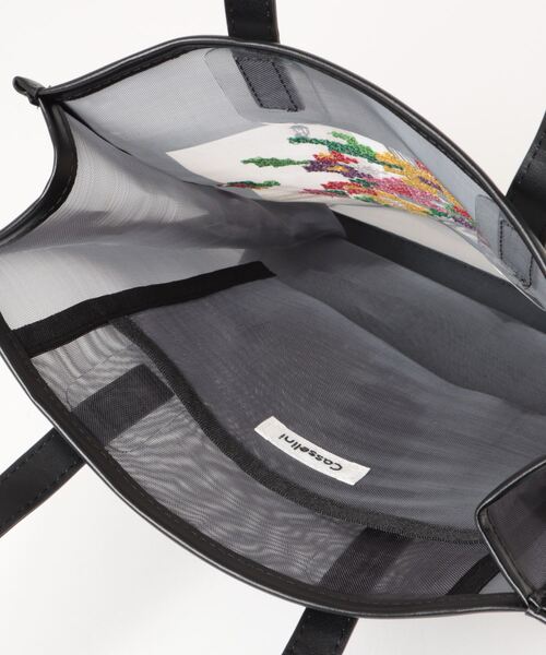 RANAN（ラナン）の「＜キャセリーニ＞チュールプリント刺しゅう（ハンドバッグ・レディース・ブラック/ブルー/グリーン・FREE）」の7枚目の写真