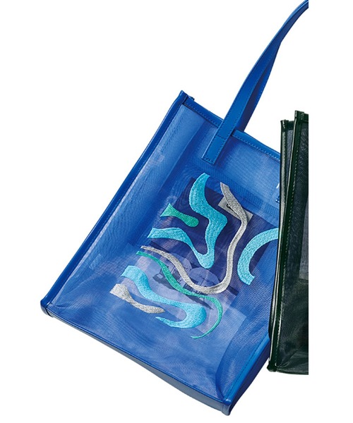 RANAN（ラナン）の「＜キャセリーニ＞チュールプリント刺しゅう（ハンドバッグ・レディース・ブラック/ブルー/グリーン・FREE）」の3枚目の写真