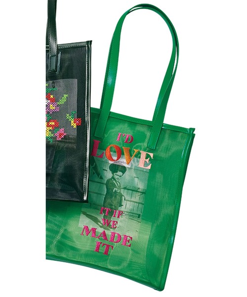 RANAN（ラナン）の「＜キャセリーニ＞チュールプリント刺しゅう（ハンドバッグ・レディース・ブラック/ブルー/グリーン・FREE）」の10枚目の写真